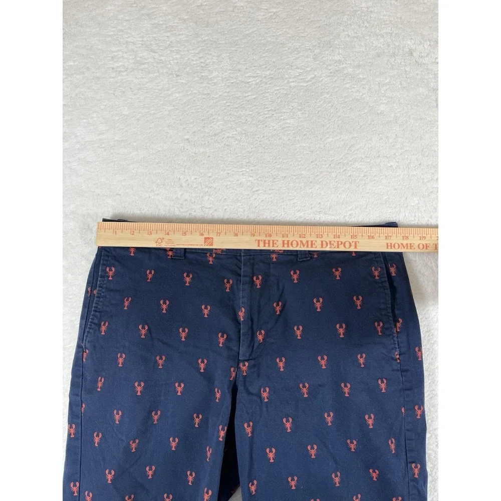 J. Crew Navy Blue Shorts with Red Lobster Print